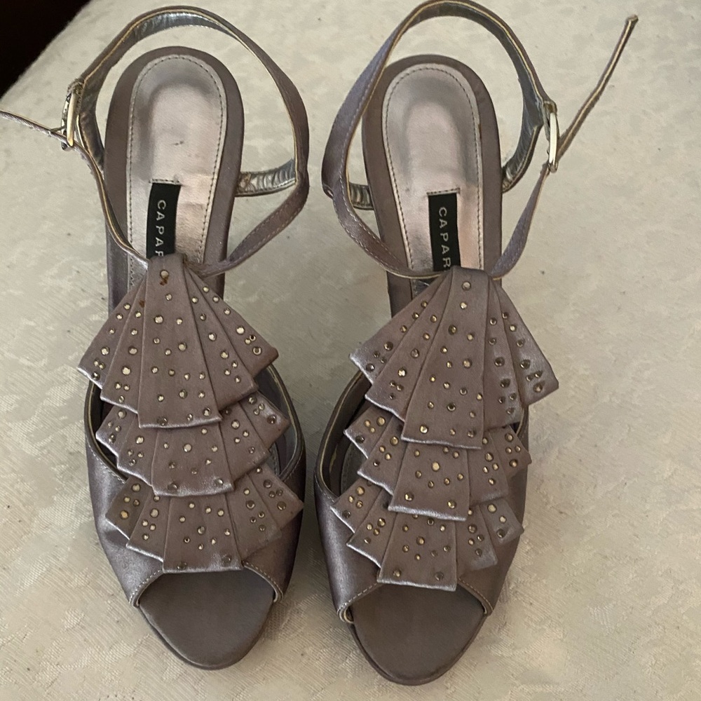 New dark silver heels